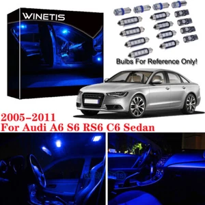 Kit de luces LED interiores Canbus 16x azules para Audi A6 S6 RS6 C6 2005-2011 sedán M - Imagen 1 de 12