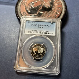 2005 S 5C Bison Jefferson Nickel PCGS PR69DCAM - Picture 1 of 4