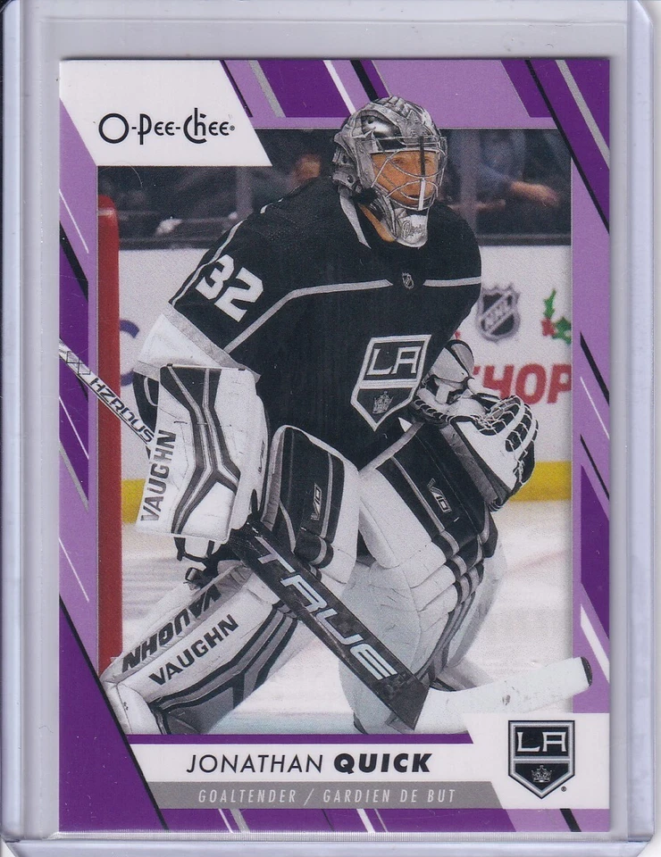 Jonathan Quick, LA Kings 2023-24 O Pee Chee purple border 46/49 #173 - Image 1 of 2