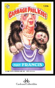 Topps Garbage Pail Kids 1986 serie 4 #133b Foxy Francis muy bueno - Imagen 1 de 2