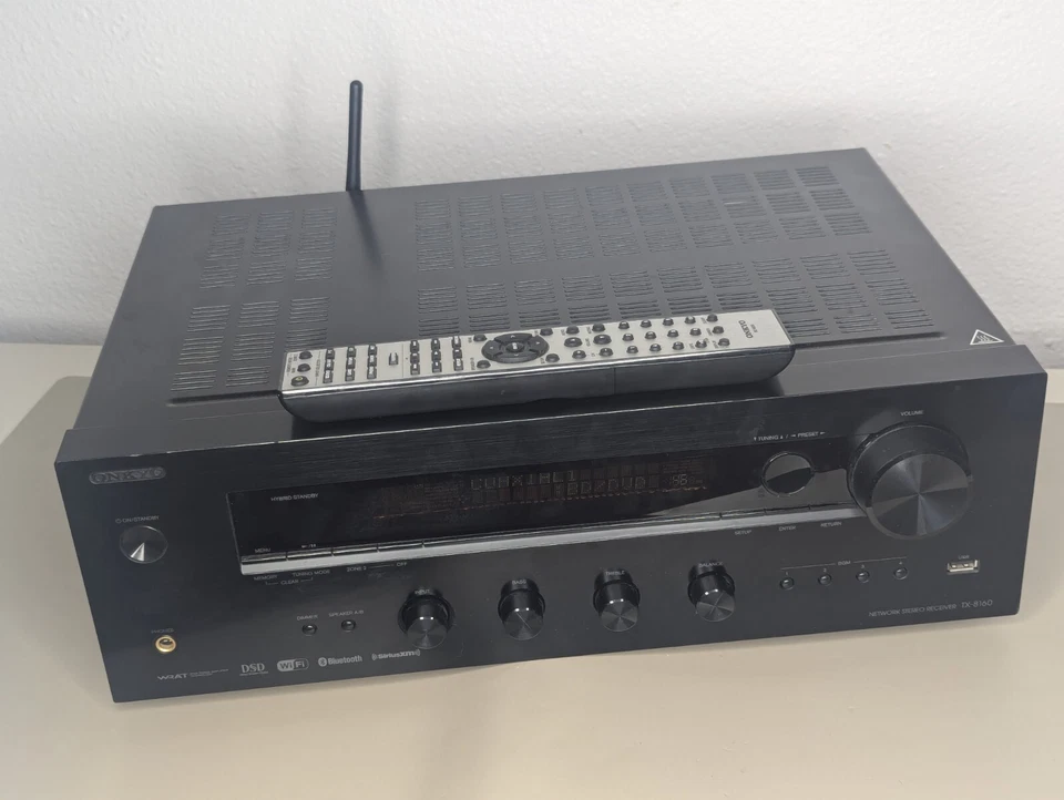 Onkyo Stero Reciever Network Front USB TX-8160 Wi-Fi Bluetooth AirPlay Optical - Image 1 of 4
