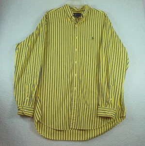 Ralph Lauren Shirt XL Men's Custom Fit Yellow Striped Long Sleeve Button Down - Picture 1 of 12