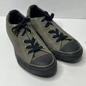 Converse All Star Green Canvas Low Top Sneakers Junior Size 2 - Picture 1 of 9