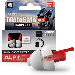 Alpine Motorsafe Race wiederverwendbare Motorrad Ohrstöpsel zur Windgeräuschreduzierung - Ul - Bild 1 von 8