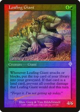 Loafing Giant FOIL Invasion NM Red Rare MAGIC THE GATHERING MTG CARD ABUGames