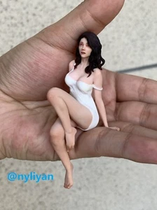 1/18 1/16 1/12 Miniaturas Cabello Rizado Falda Belleza Escena Figuras Para Coche Vehículos - Imagen 1 de 11