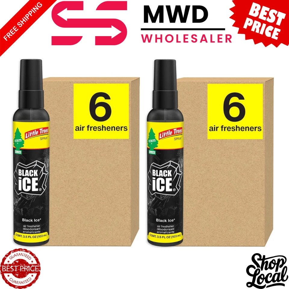 Little Trees | 12 pack  | Air Freshener | Spray Car Home, & Office Black Ice - Image 1 of 1