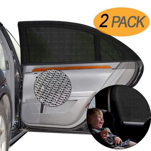 2 PC Pare Soleil Auto Chaussette rideaux Voiture Protection Anti UV Vitre Enfant - Photo 1/4