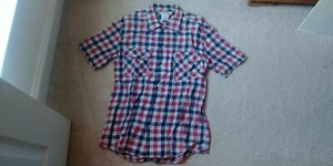 Visvim Rust Belt Shirt S/S *FIL Exclusive Red Check 1 S 2013 UWOT 100% Authentic - Picture 1 of 6