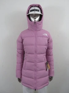 Womens The North Face Gotham Mid Parka 550-Down Winter Jacket Hooded - Purple - Picture 1 of 15