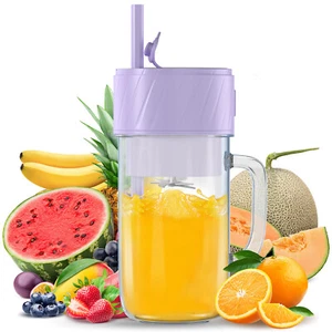 All-in-one Juicer Cup Electric Mixer Smoothie Maker Rechargeable 340ml Portable - Picture 1 of 15