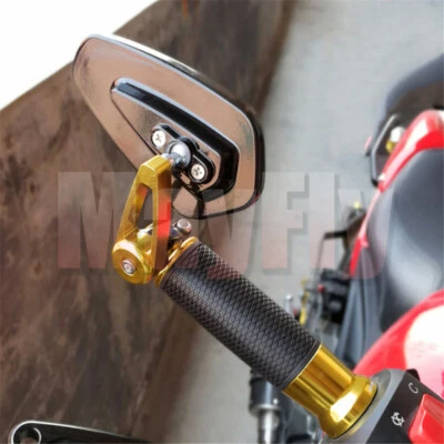 7/8 дюйма подходит для 22 мм 2 шт. черного бокового зеркала заднего вида с ручкой - Изображение 1 из 4