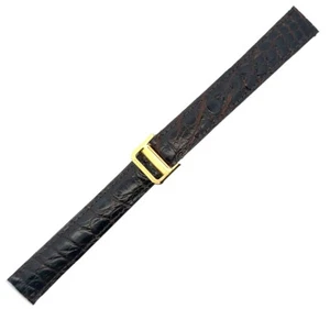 DeBeer 16mm Dark Brown Genuine Crocodile Men's Watch Band - Picture 1 of 3