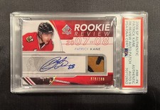 2008-09 SP AUTHENTIC PATRICK KANE PSA 9 ROOKIE REVIEW AUTO PATCH 70/100 RARE!!!!