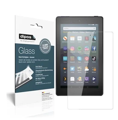 2x Screen Protector for Amazon Fire 7 Tablet (2019) Flexible Glass 9H dipos - Image 1 of 4