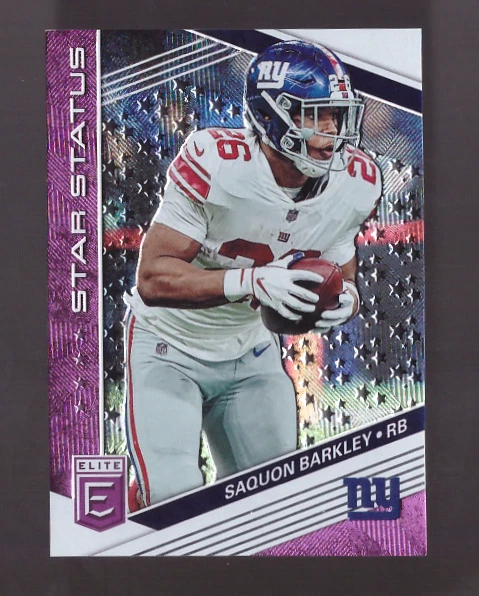 2019 Panini Elite SAQUON BARKLEY Star Status Purple 72/75 Giants SP  - Image 1 of 2
