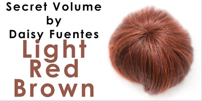 Secret Volume Hairpiece Topper Daisy Fuentes Wig Beauty Glamour Light Red Brown - Image 1 of 3