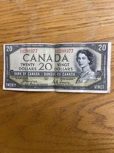 Canada 1954 $20 Twenty Dollar Devils Face Banknote - Picture 1 of 6