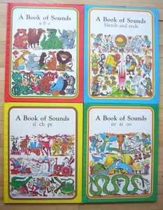 4 VTG 1979 Lg HC Raintree Children's Phonics Picture Book of Sounds homeschool - Picture 1 of 11