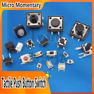 Tactile Push Button Switch, SMD/Through-Hole, Micro Momentary for PCB DIY - Picture 1 of 49