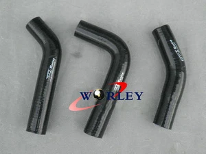 Silicone Radiator Hose Black For YAMAHA RD250 RD 250 RD350 RD 350 LC 4L0 4L1 - Picture 1 of 6