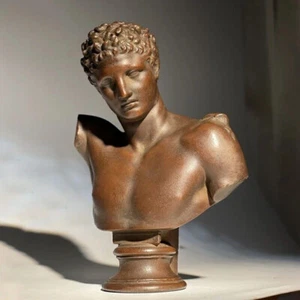 Handcrafted Bronze Hermes Sculpture - Ancient Greek Art Statue, Home Office Deco - Picture 1 of 6