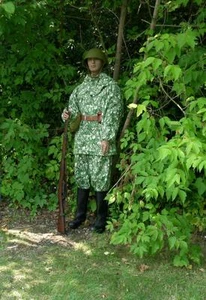Reproduction Soviet WW2 2pc Green leaf pattern spring / summer camo set - Picture 1 of 1
