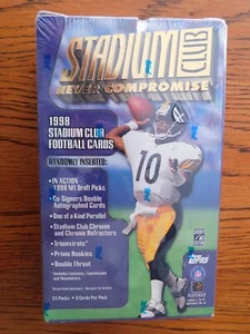 1998 Stadium Club Football Factory Sealed HOBBY Box MOSS & MANNING RCs? AUTOS? - Picture 1 of 7