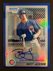 Brett Jackson 2010 Bowman Chrome 1ST BOWMAN BLUE REFRACTOR AUTO #BCP93 /150 CUBS