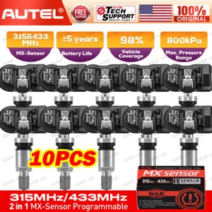 Autel MX-Sensor 315MHz & 433MHz TPMS Universal Programmable Sensor-Metal Valve - Picture 1 of 15