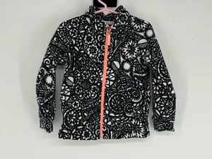 Columbia Mädchen schwarz weiß neon orange Fleece Reißverschluss Sweatshirt Kleinkind Größe 4T - Bild 1 von 8
