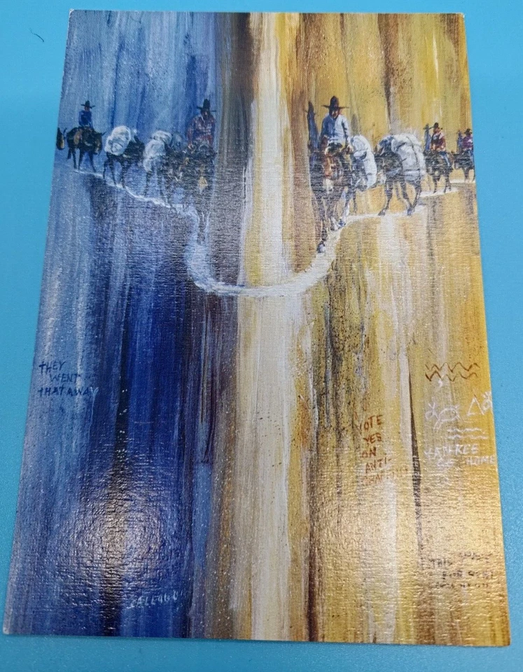 Leanin' Tree  Western Tradition Collision Course By Zella Strickland B-Day Card - Image 1 of 4