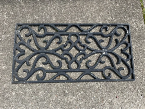 Large CAST ALUMINUM MAT Ornate Victorian Furnace HEAT Grate Antique Window Vent Cover