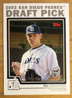 2004 Topps Tim Stauffer Baseball Rookie Card RC #674 Padres Pitcher Corner Dings - Image 1 of 2
