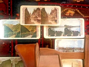 Stereoskop Betrachter mit Stereo-Optikkarten, Deutschland, Österreich, Italien, Pompeji - Bild 1 von 3