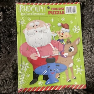 Fabrikversiegelt Rudolph das Rentier mit der roten Nase Urlaub Rahmen Tablett Puzzle - Bild 1 von 2