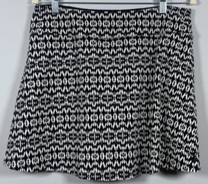 Coolibar Women’s UPF +50 UV Protection Black White Sandbar Swim Skort Skirt Sz L - Imagen 1 de 5