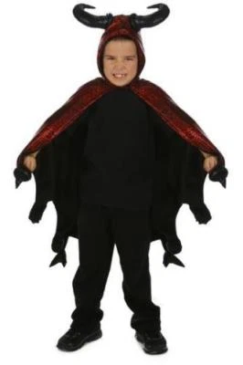 Disfraz Princesa Paraíso Diablo Cabo Diablo Cuernos Demonio Rojo y Negro Niño Foto 1 de 3