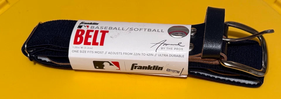 Cinturón Franklin 1.25"W Béisbol Softbol Azul Marino 22" a 42" Talla Única Se Adapta a la mayoría Foto 1 de 1