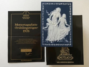 Villeroy & Boch V & B Muttertagsplatte 1978 mit Originalverpackung + Zertifikat - Picture 1 of 3
