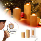 Log Wood Xmas Lamp Romantic Air Blowing Candle Lights Desk Home Party Decoration