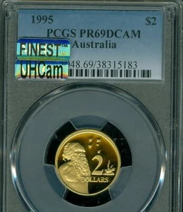 1995 AUSTRALIA $2 DOLLAR PCGS PR69 MAC UHCam FINEST & SPOTLESS * - Picture 1 of 2