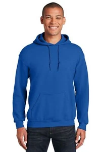 Gildan G185 Mens Long Sleeve Heavy Blend Stylish Hooded Sweatshirt With Pockets - Picture 1 of 38
