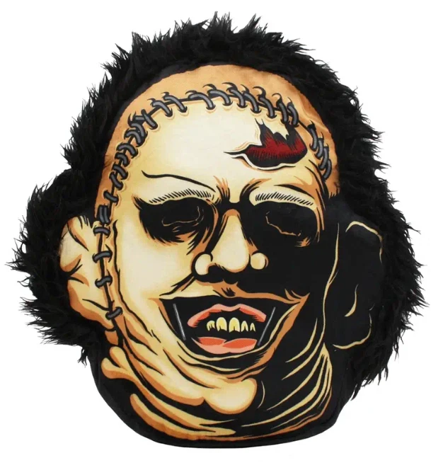 NEW Creepy Co. Texas Chainsaw Massacre LEATHERFACE PILLOW Plush Cushion Horror - Image 1 of 4