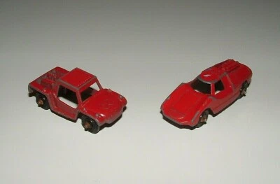 TootsieToy EE. UU. Fiat Abarth & Baja Runabout, rojo, vintage, usado Foto 1 de 4