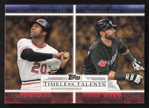 2012 Topps Timeless Talents Frank Robinson Jose Bautista TT-8 Orioles Blue Jays