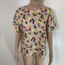 Akris Punto Multicolor Confetti Print T Shirt EUC 4