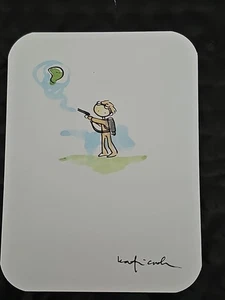 Katie Cook:Ghostbusters& Slimmer; Original Art Sketch Card Watercolor 3×4 - Picture 1 of 4