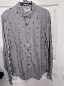 HERITAGE Report Collection Men's Size L Slim Fit Long Sleeve Shirt w/Penguins - Picture 1 of 7