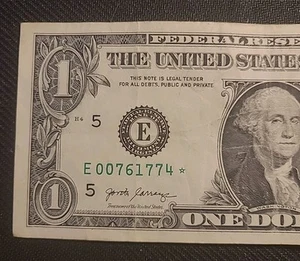 2017 One Dollar Star Note E Serie - Bild 1 von 6